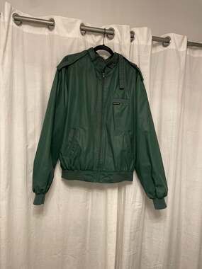 Vtg Members Only Jacket Mens 42L Green Blue Zip Windbreaker Classic Retro A140
C